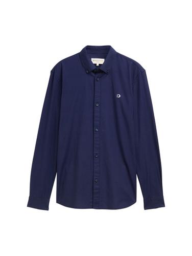 Oxford Hemd mit Logo-Stickerei L Regular Fit - Dark Blueberry