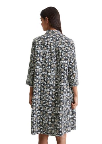 Leinenkleid relaxed 36 Relaxed Fit - Multi/white Cotton