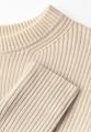 Strukturpullover L - Pearl Beige