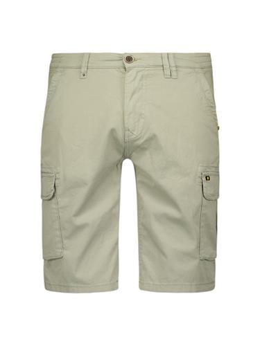 Short Cargo Garment Dyed + Stone Washed Stretch Grau 33