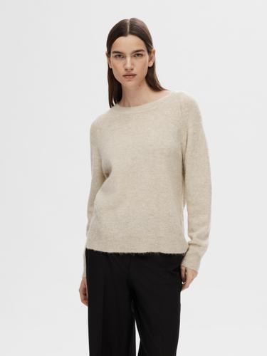 SLFLULU LS KNIT O-NECK NOOS M Normal geschnitten - Birch
