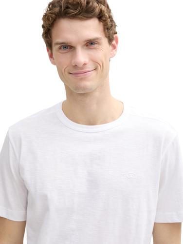 Basic T-Shirt aus Baumwolle XXL Regular Fit - White