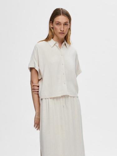 SLFVIVA SS CROPPED SHIRT NOOS 42 Normal geschnitten - Sandshell