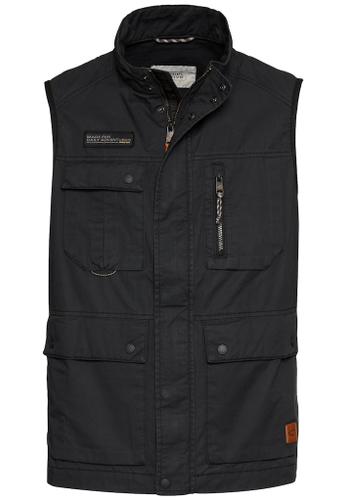 Outdoor-Weste mit Stehkragen Blau 54