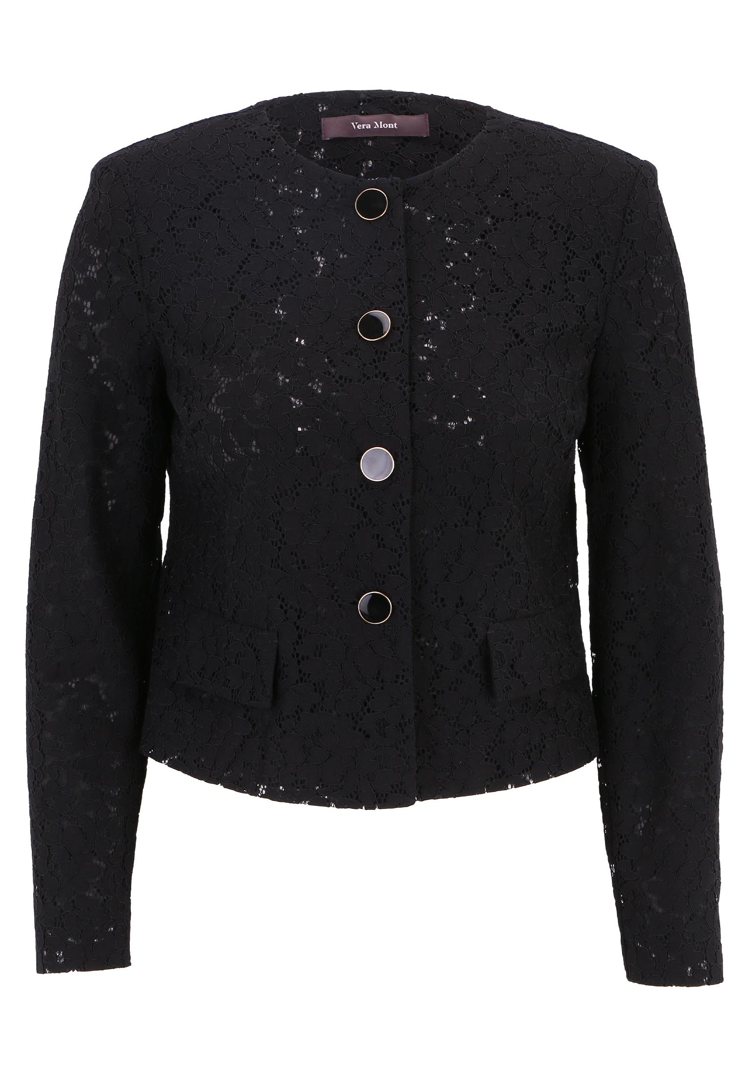 Blazer-Jacke 38 Gerade - Schwarz