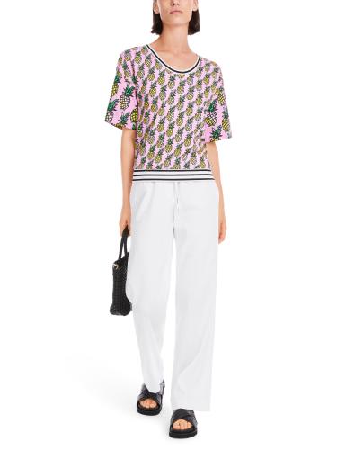 T-Shirt mit Ananas und Streifen 38 - Fresh Pink