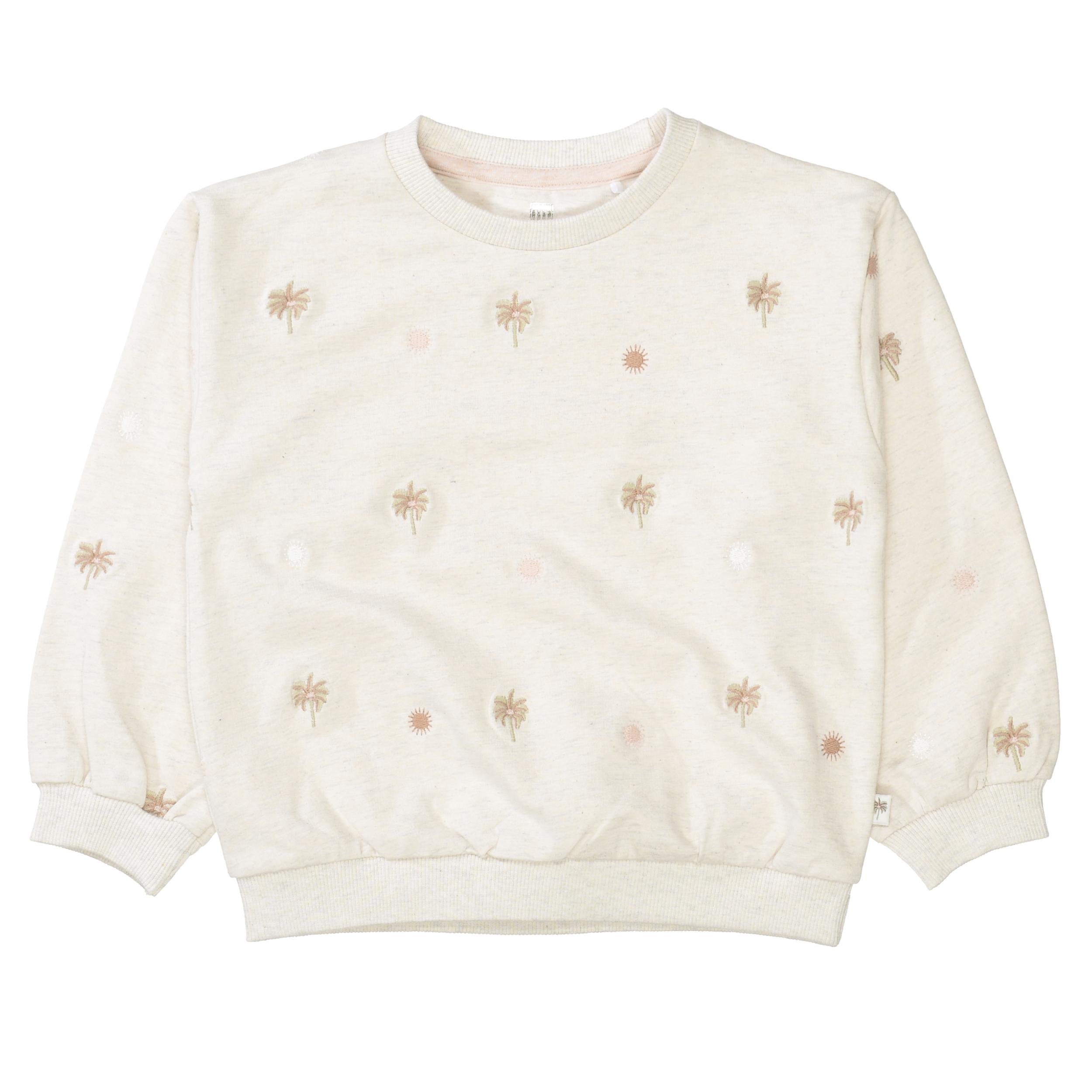 Md.-Sweatshirt 104/110 - Soft Cream Mel. Aop