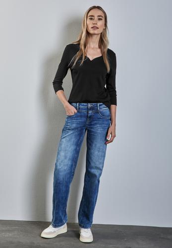 Shirt mit Herzausschnitt 36 - Black