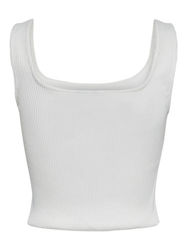 PCNUKISA CROPPED TANK TOP NOOS M Slim Fit - Cloud Dancer