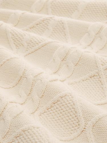 Strickpullover mit Zopfmuster XXL Regular Fit - Smooth Light Sand