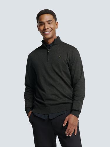 Pullover Half Zip 2 Coloured Melange Grau L