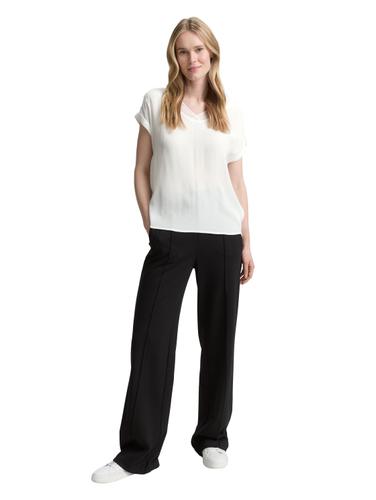 Loose Fit Bluse mit V-Ausschnitt 36 Loose Fit - Whisper White