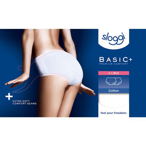 sloggi Basic+ Midi 2P 40 - Weiss