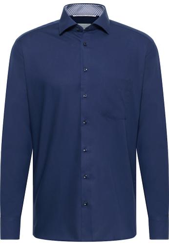Original Shirt Popeline Langarm Blau 43/Langarm - 65cm
