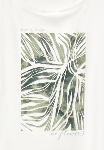 T-Shirt mit Folienprint Weiß 40