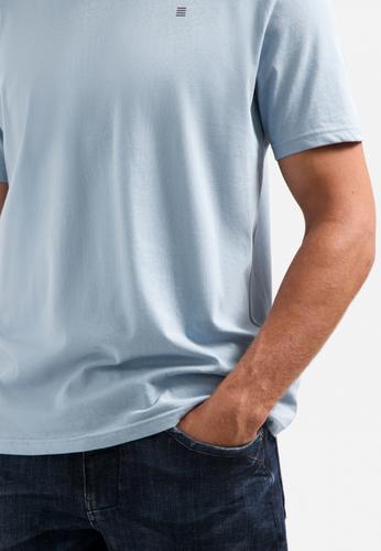T-Shirt Crewneck Solid Basic S Regular Fit - Dusty Blue