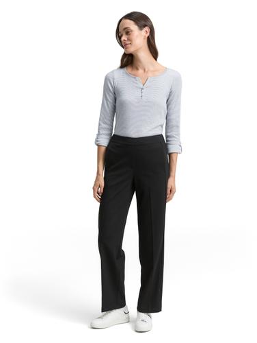 Langarmshirt mit Bio-Baumwolle S Regular Fit - Offwhite Navy Small Stripe