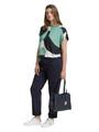 Plus Size - T-Shirt im Material-Mix 48 Regular Fit - Faded Green Abstract Flower