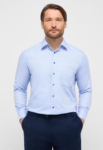 Hemd Dobbydesign Langarm 42/Langarm - 65cm COMFORT FIT - Hellblau