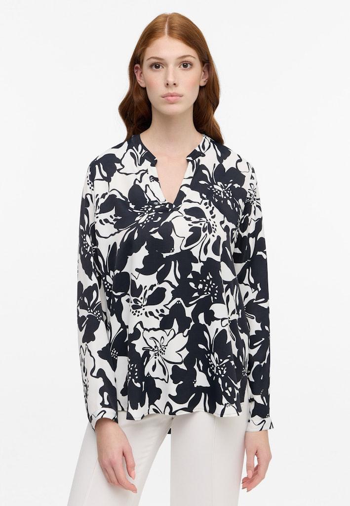 Bluse Viskose Langarm Schwarz 42/Langarm