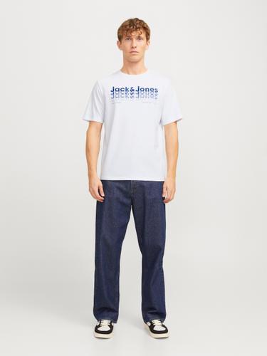 JJTEX TEE SS CREW NECK L Normal geschnitten - White