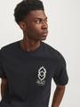 JORNOTO GRAPHIC CHEST TEE SS C.N LN M Weit geschnitten - Black