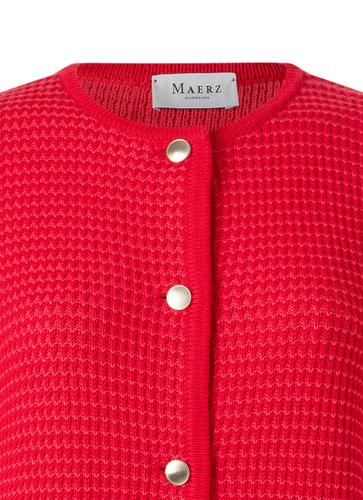 Strick Cardigan 1/1 Arm Regular Fit - Lychee Red