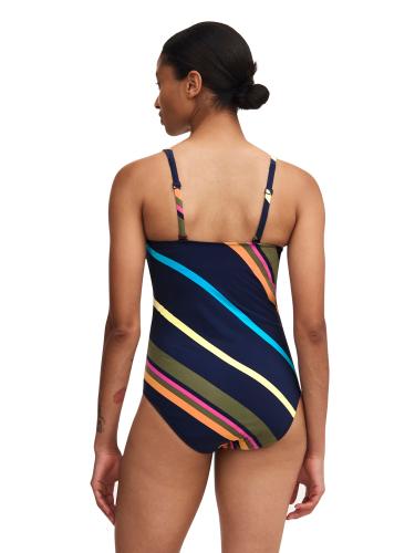 IDENTITY Covering underwired swimsuit (classical) 75 E - Colorful Stripes