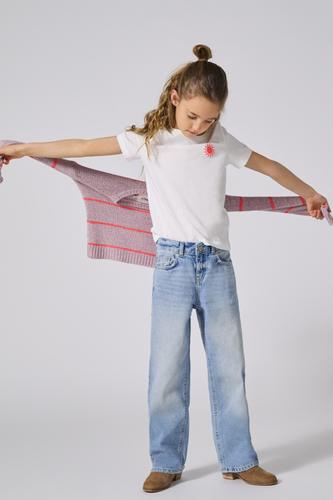 KOGHAPPY LIFE O-NECK SS TOP JRS 134/140 Normal geschnitten - Cloud Dancer