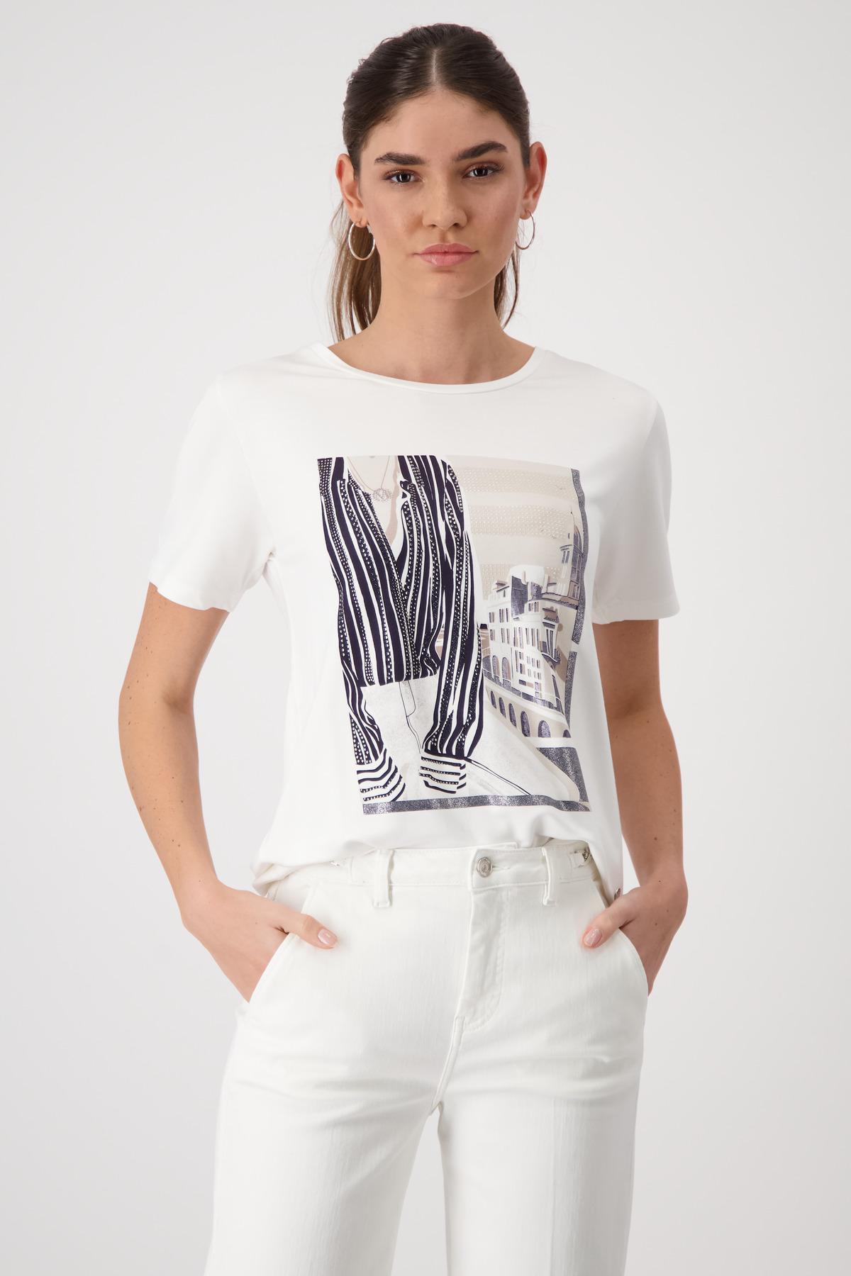 T-Shirt mit Biarritz Print 36 - Off-white