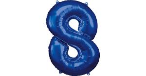 Folienballon 8, blau