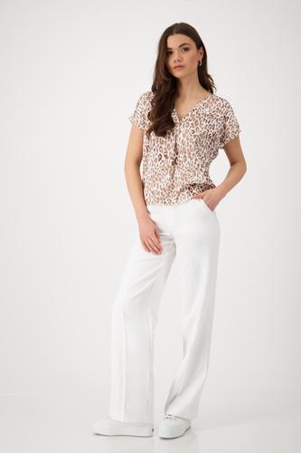Blusenshirt mit Leomuster 36 - Camel Gemustert