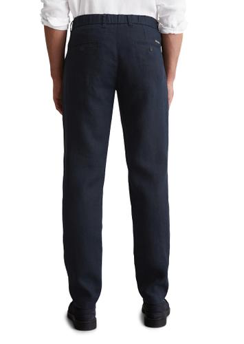 Leinenhose Modell OSBY jogger pleats 32 30 Tapered Fit - Dark Navy