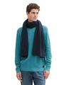 Schal aus Baumwoll-Mischung OS Regular Fit - Navy Plaited Tonal Stripe