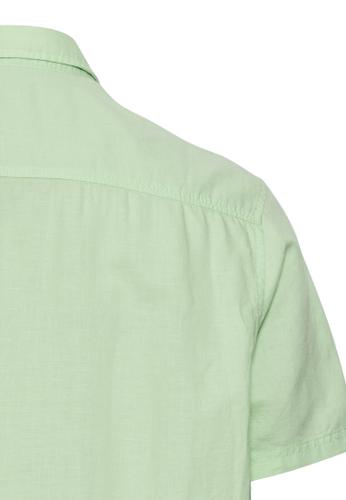 Kurzarm Hemd aus einem Leinen-Baumwoll-Mix M Regular Fit - Pistacchio