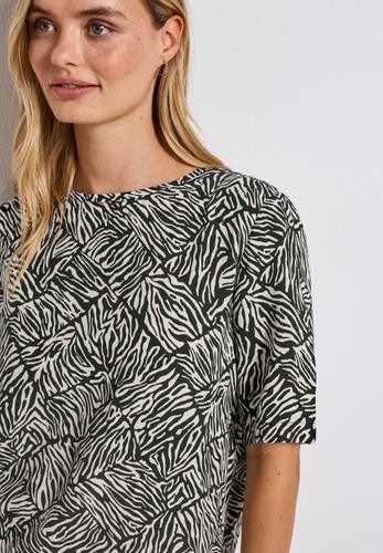 T-Shirt mit Tunnelzug Grün 42