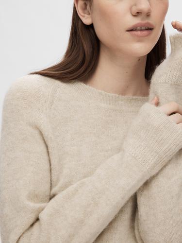 SLFLULU LS KNIT O-NECK NOOS M Normal geschnitten - Birch
