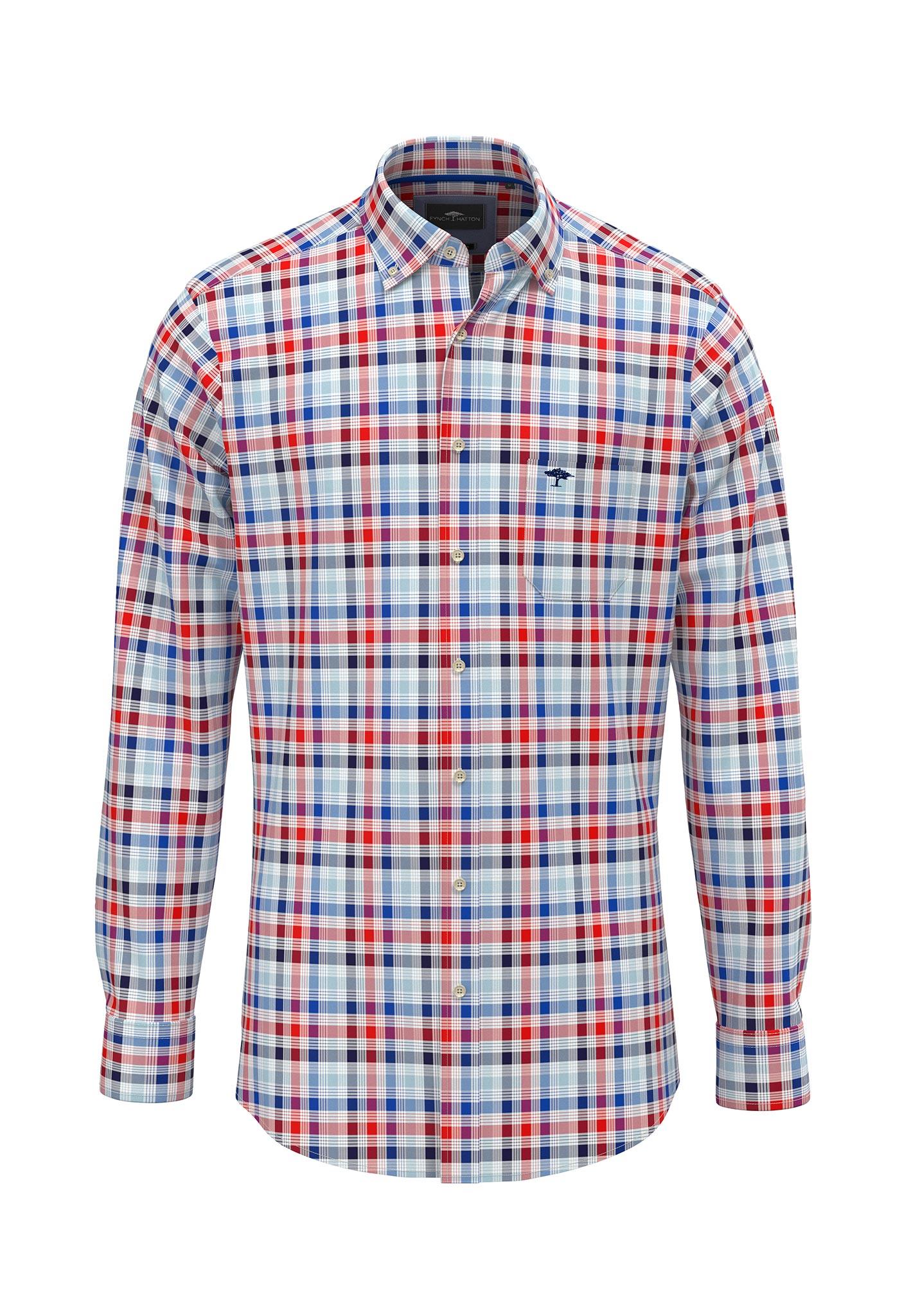 Classic Combi Checks, B.D., 1/1 L Casual Fit - Poppy Red