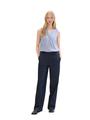 Gestreifte ärmellose Bluse 36 Regular Fit - Royal Blue White Stripe