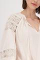 Bluse mit Spitzeneinsatz 36 - Seashell