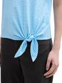 T-Shirt mit Knoten-Detail XL Regular Fit - Blue White Stripe