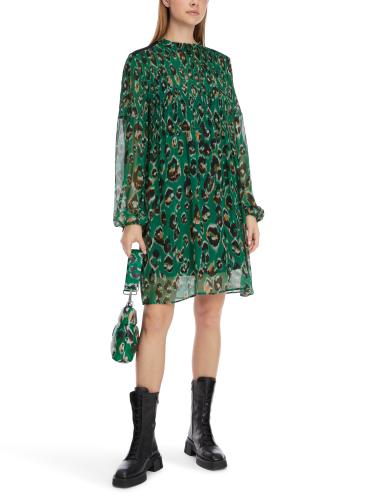 Gesmoktes Greo-Print-Kleid 38 - Brilliant Green New