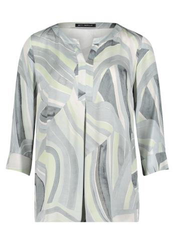 Schlupfbluse 44 Figurumspielend - Mint/Green