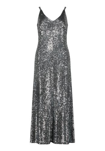 Abendkleid Grau 34