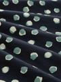 T-Shirt mit Rundhalsausschnitt XL Regular Fit - Navy Green Dots