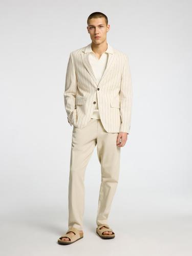 SLHREG-HENLEY DESIGN BLZ 48 Normal geschnitten - Egret