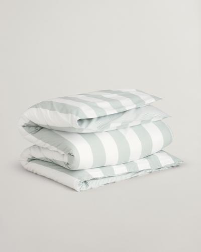 Perkal-Einzelbettbezug mit Streifen 135X200 - Clay Green