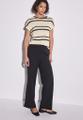 Ajour Shirt mit Streifen Beige 38