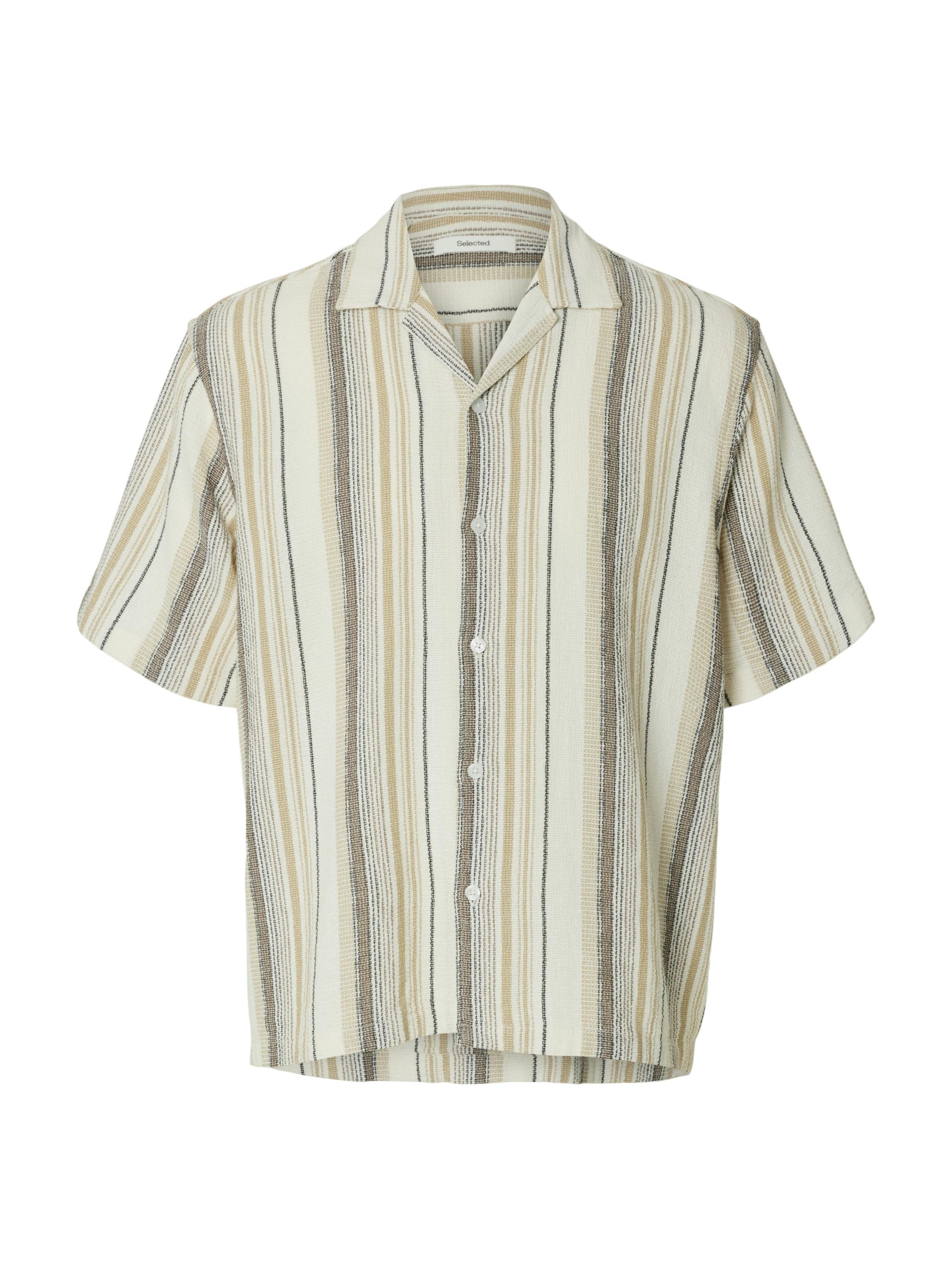SLHRLXCAL SS SHIRT RESORT S Locker geschnitten - Egret