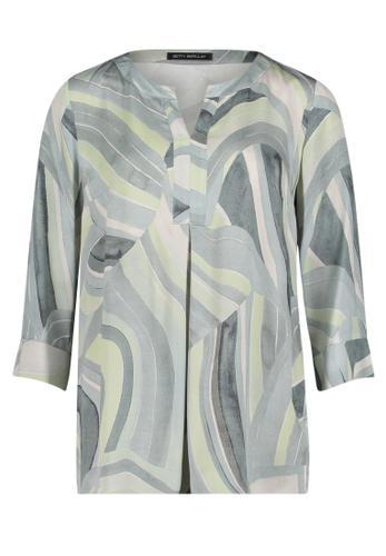 Schlupfbluse 40 Figurumspielend - Mint/Green